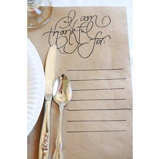 Thanksgiving place setting