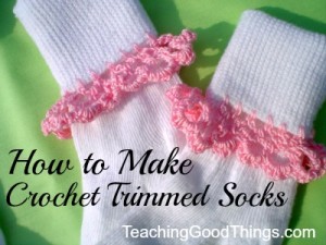 crochet trim socks